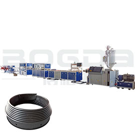 HDPE型材挤出生产线，带在线冲孔复卷